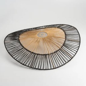 Brilagi - Lustră aplicată LED CERIA BOHO 1x E27/40W/230V Ø 50 cm negru/maro