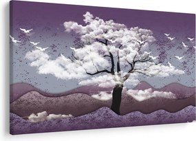 Tablou - Copac în nori (90x60 cm)