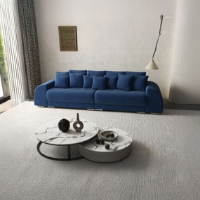 Canapea extensibilă dumonde cu 2 lăzi de depozitare si sezut confortabil din spuma high-density, Verona Zoom Blue 310x100 cm