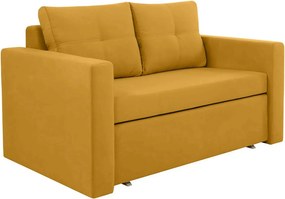 Canapea extensibila BUNIO III, stofa clasica galben - Manila 32, 147x8