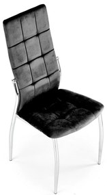 Scaun de bucaterie Darwin, negru/argintiu