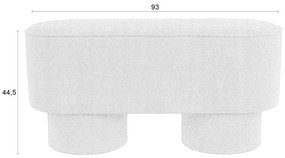 Bancă verde cu tapițerie din țesătură bouclé Marcos – White Label