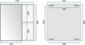 Set de mobilier de baie cu lavoar Astor 60 cm Beige