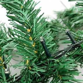 Ghirlanda artificială de crăciun 10 m verde cu 200 diode LED