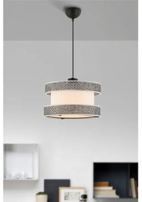 Lustră pe cablu HALO 1xE27/60W/230V crem/gri