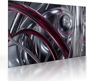Tablou pe sticlă cu abstracție gri (70x50 cm)