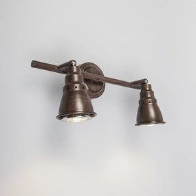 Plafonieră și spot de perete maro ruginit rotativ și înclinabil - Coney 2