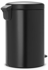 Coș de gunoi negru mat cu pedală din oțel 20 l NewIcon – Brabantia