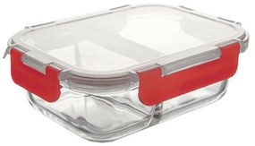 Orion Tavă de copt divizată cu capac din plastic,23,5 x 18 x 7,5 cm, 23,5 x 18 x 7,5 cm