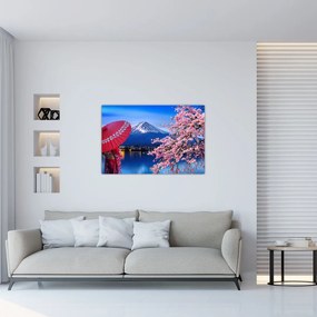 Tablou - cu privire la munte - Japonia (90x60 cm)