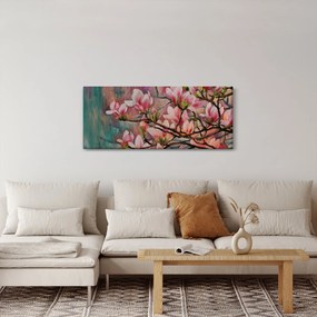 Tablou - Pictură în ulei, Sakura în floare (120x50 cm)