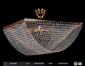 Plafoniera cristal Bohemia 49,5x49,5cm Megaira CE