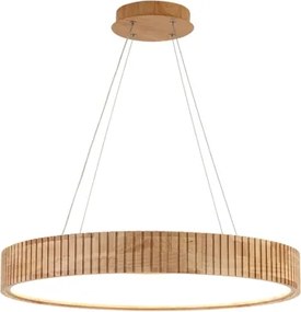 Brilagi - Lustră suspendată LED FALCON WOOD MODERN, 40 W, 230 V, Ø 60 cm, lemn