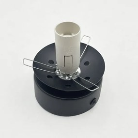 Plafonieră ELIAS 1xE14/5W/230V Ø 13 cm negru/gri fumuriu