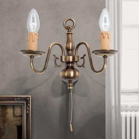 Aplica de perete design rustic FLAMISCH patina