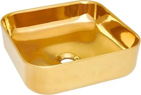 Lavoar pe blat Invena Malaga patrat 39 cm auriu