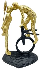 Statueta Cuplu, Amore, Auriu, 16x25cm