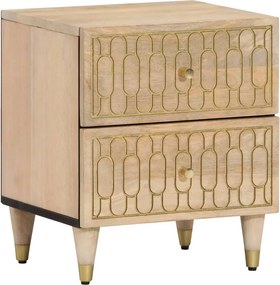 vidaXL Noptiere, 2 buc., 40x33x46 cm, lemn masiv de acacia