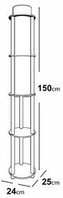 Lampă de podea NOTO cu polițe, 1xE27/40W/230V, bej/negru