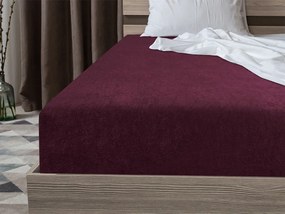 Cearsaf Frotir cu elastic EXCLUSIVE 160 x 200 cm visiniu
