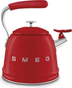 Ceainic cu fluier Smeg CKLW2001RD, 2,3 l, Inducție, Mâner care nu se încălzește, Oțel, Roșu