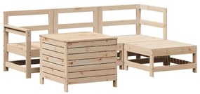 3250500 vidaXL Set canapea de grădină, 5 piese, lemn masiv de pin