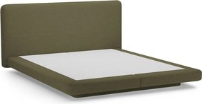 Pat matrimonial verde tapițat 160x200 cm Linea – Micadoni