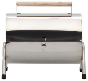 Grătar portabil cu cărbuni, crom lucios