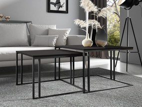 Set 2 măsuțe cafea Froyd (Negru + Negru molet) . 1105866
