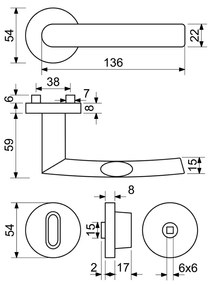 Fitinguri din oțel inoxidabil C-FORM - rozeta WC, neagră