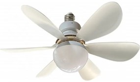 Bec LED cu ventilator Optonica 12W, lumina calda/neutra/rece 3000-6000K, telecomanda, alba, IP20