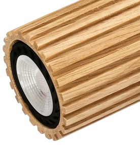 Brilagi - Lampă spot MODERN WOOD 2xGU10/8W/230V lemn de cauciuc/negru