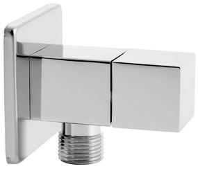 Robinet coltar Ferro 1/2”x1/2” dreptunghiular cu finisaj crom lucios