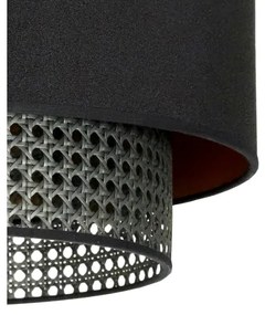 Lustră aplicată BOHO Duolla RATTAN 1xE27/15W/230V d. 45 cm negru