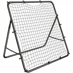 SPORTNOW Plasă de respingere pliabilă rebounder pentru fotbal cu unghi reglabil în 5 niveluri cu tub din oțel 120x73x112 cm Negru | Aosom Romania