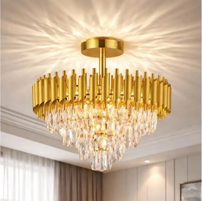 Brilagi - Lustru aplicat ECLIPSE 7xE14/10W/230V Ø 48 cm auriu