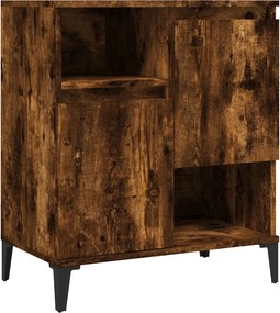 vidaXL Dulap, stejar fumuriu, 60x30x75 cm, lemn compozit