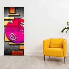 Fototapet pentru ușă - Simboluri istorice abstract (95x205cm)