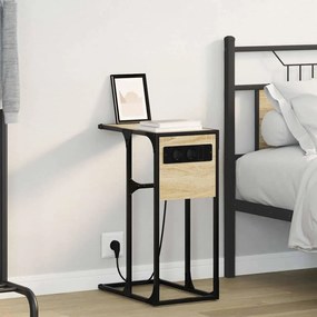 vidaXL Noptieră Stejar sonoma 41.5 x 26 x 60.5 cm Lemn compozit