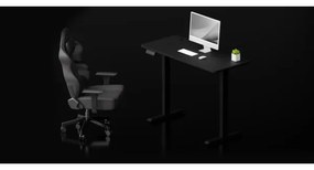 Birou cu înălțime reglabilă LEVANO 120x60 cm negru