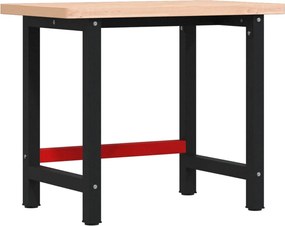 vidaXL Banc de lucru 100x60x83 cm lemn masiv fag, dreptunghiular