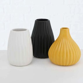 VAZA DECORATIVA 10X12 CM, CERAMICA, NEGRU, MODEL 3
