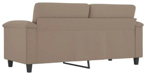 Canapea cu 2 locuri, gri taupe, 140 cm, tesatura microfibra Gri taupe, 170 x 77 x 80 cm