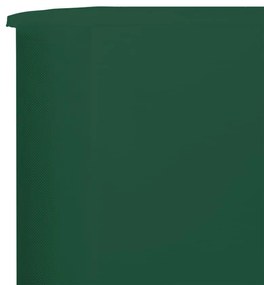 Paravan anti-vant cu 6 panouri, verde, 800 x 120 cm, textil Verde, 800 x 120 cm