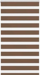 vidaXL Jaluzea tip zebra maro lățime țesătură 65,9 cm poliester