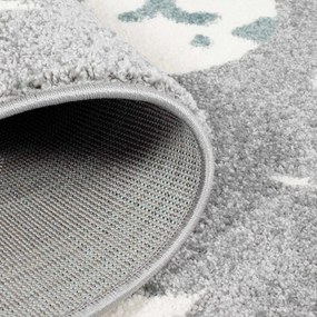 Covor pentru copii gri de calitate cu universul Lăţime: 80 cm | Lungime: 150 cm