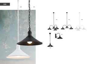 Aplica de perete metalica stil industial ERBA alba