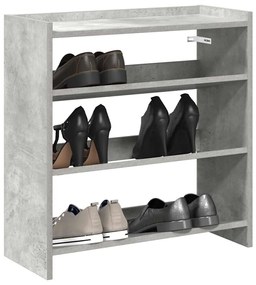 vidaXL Pantofar, gri beton, 60x25x62 cm, lemn prelucrat