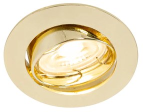 Set de 12 spoturi incastrate aurii GU10 35mm - Edu