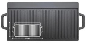 Placă de grătar cu două fețe 50x23 cm